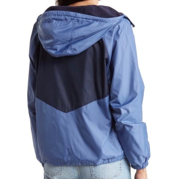 COLUMBIA May Valley Windbreaker Water Resistant Hooded Jacket SMALL Blue Purple - Picture 3 of 8